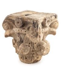An Italian Carved Stone Capital From Palazzo Odescalchi