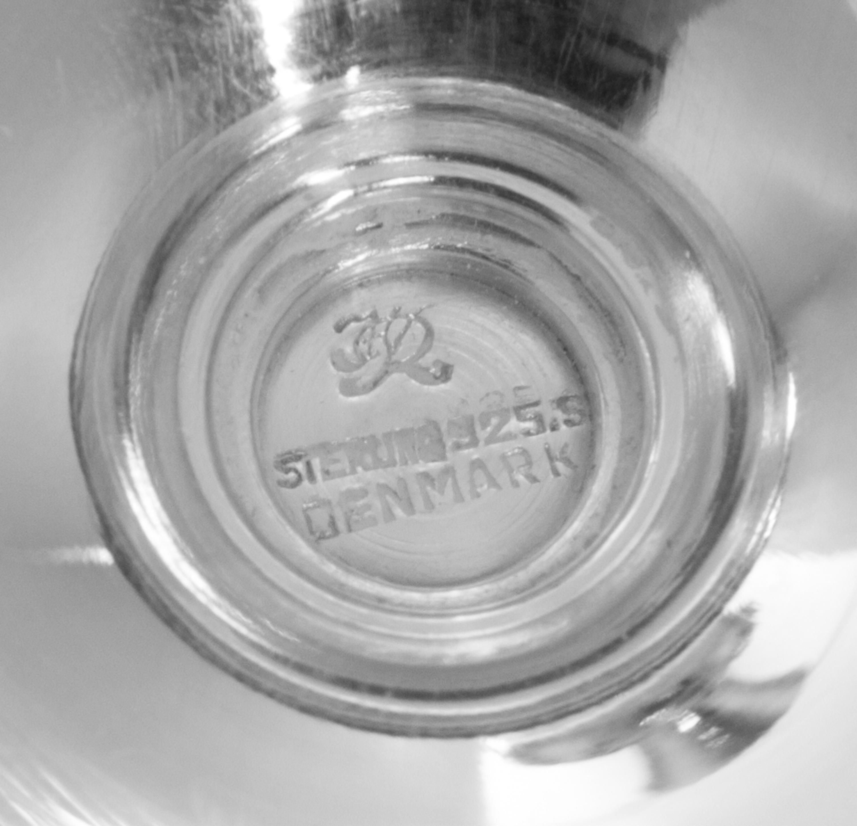 A Danish Silver Compote, Anton F. Rasmussen, the stem having foliate and berry decoration.