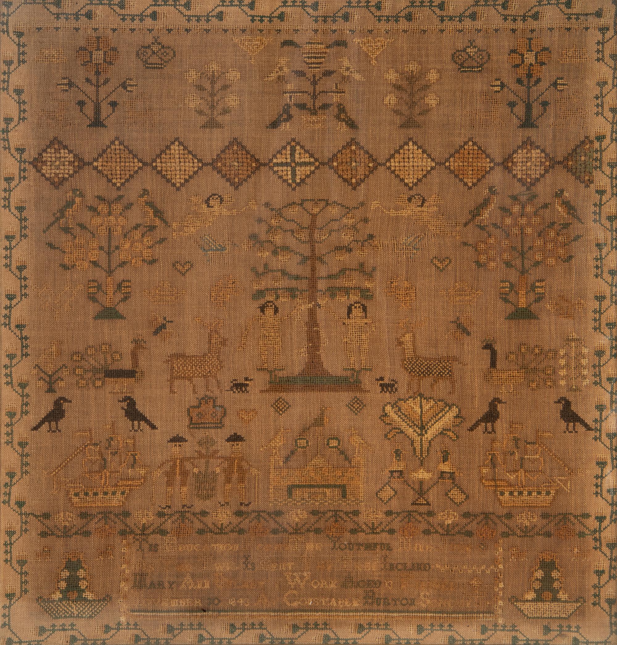Two American Needlework Samplers