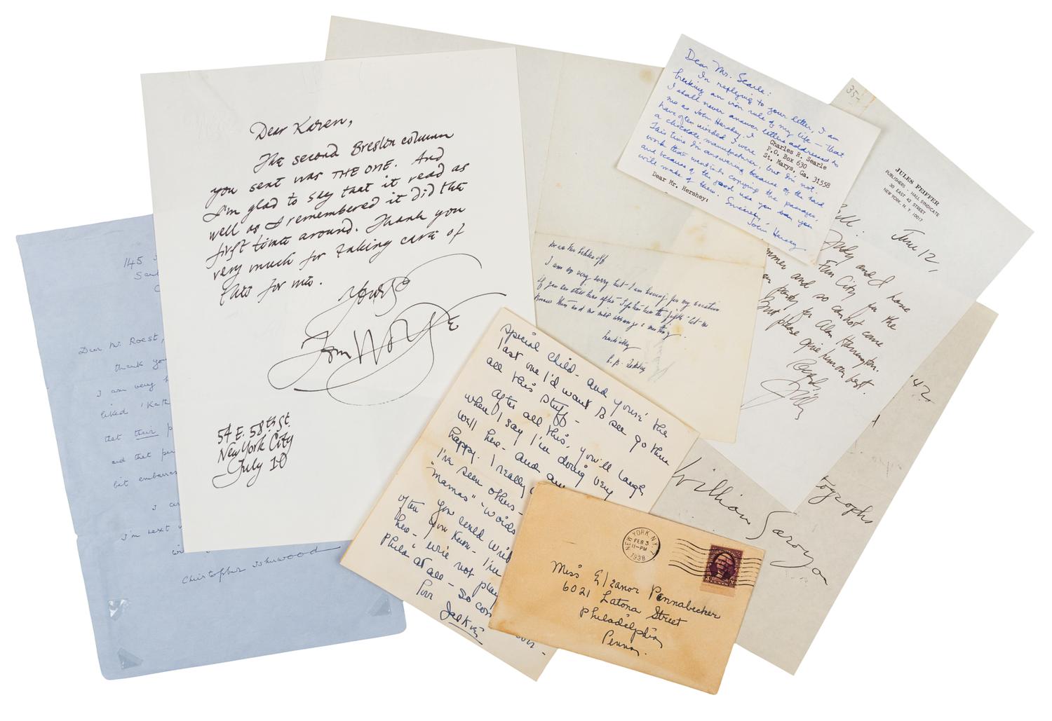 [AMERICAN AUTHORS]. A group of 7 manuscripts by American authors.
