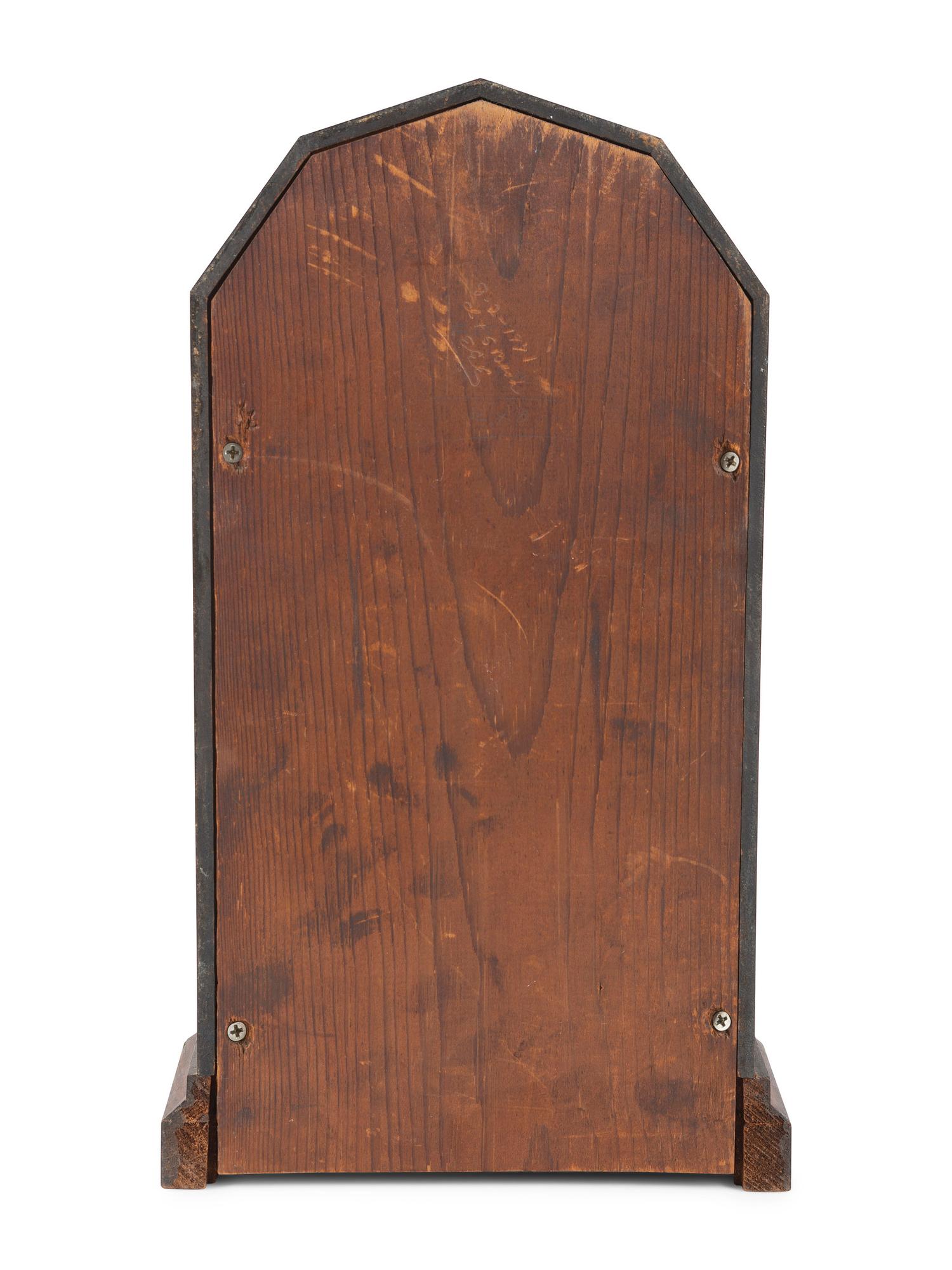An Ingraham 'Mosaic Front Doric' Mantel Clock