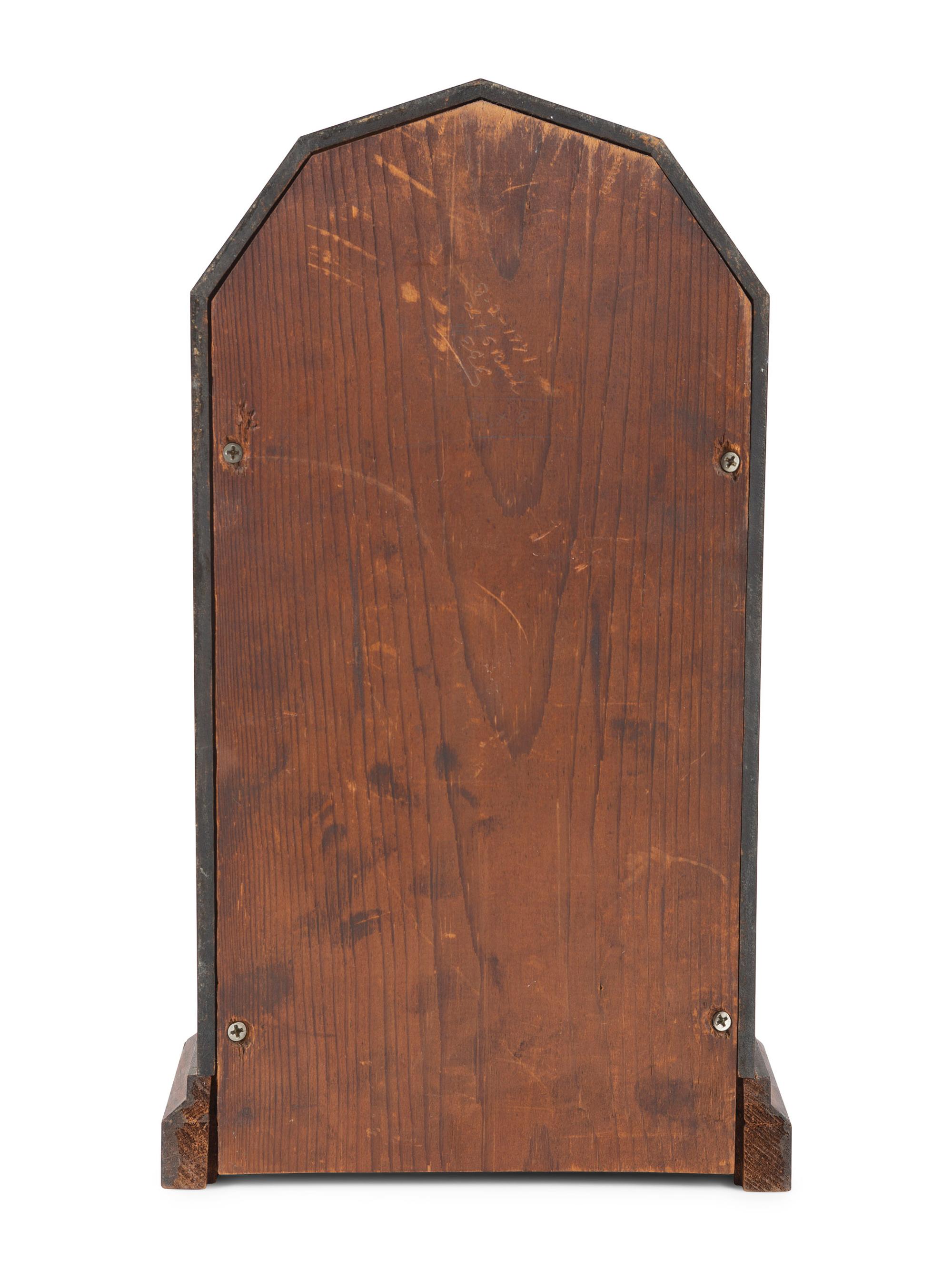 An Ingraham 'Mosaic Front Doric' Mantel Clock