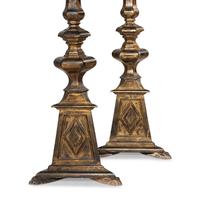 A Pair of Italian Baroque Style Giltwood Torchères