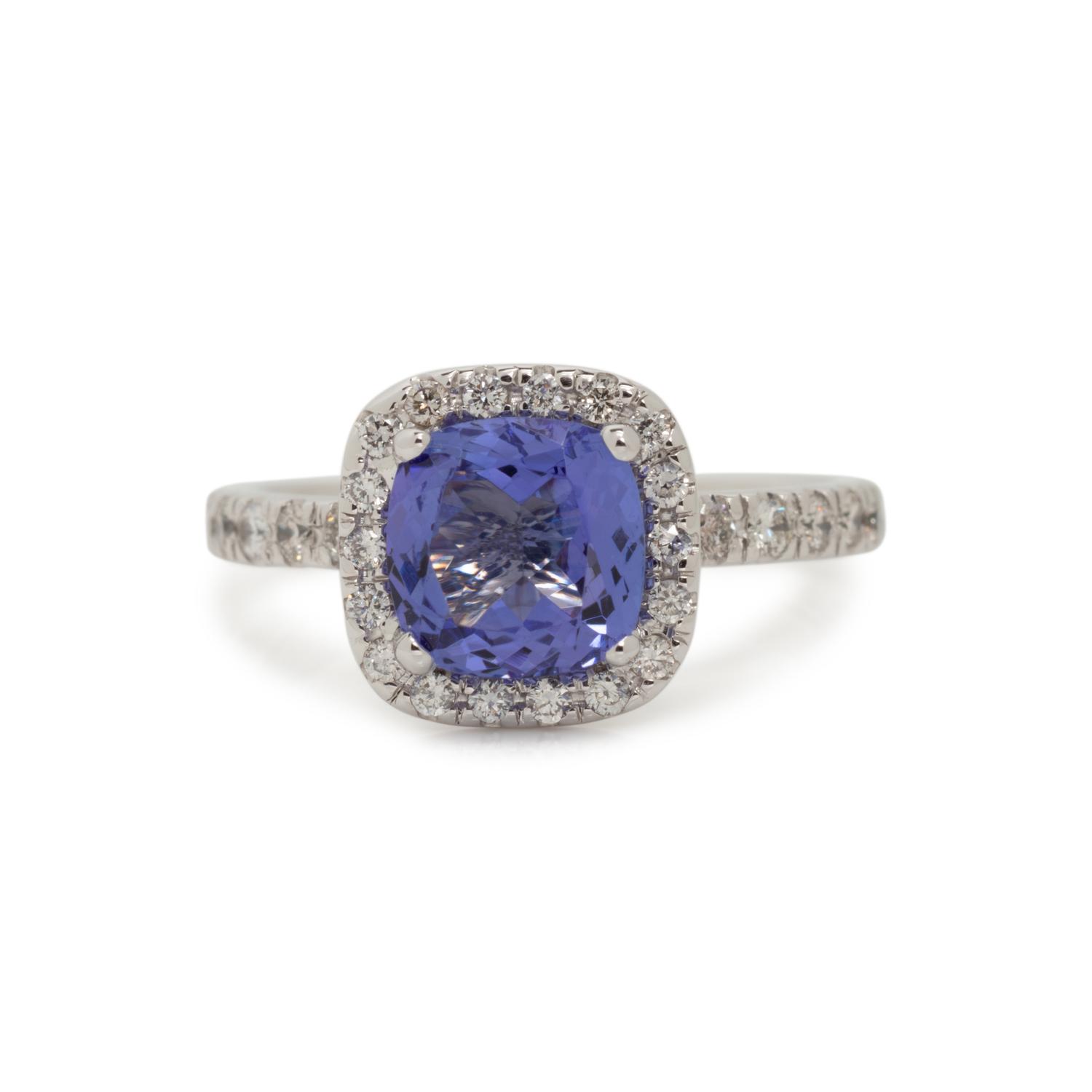 TANZANITE AND DIAMOND RING