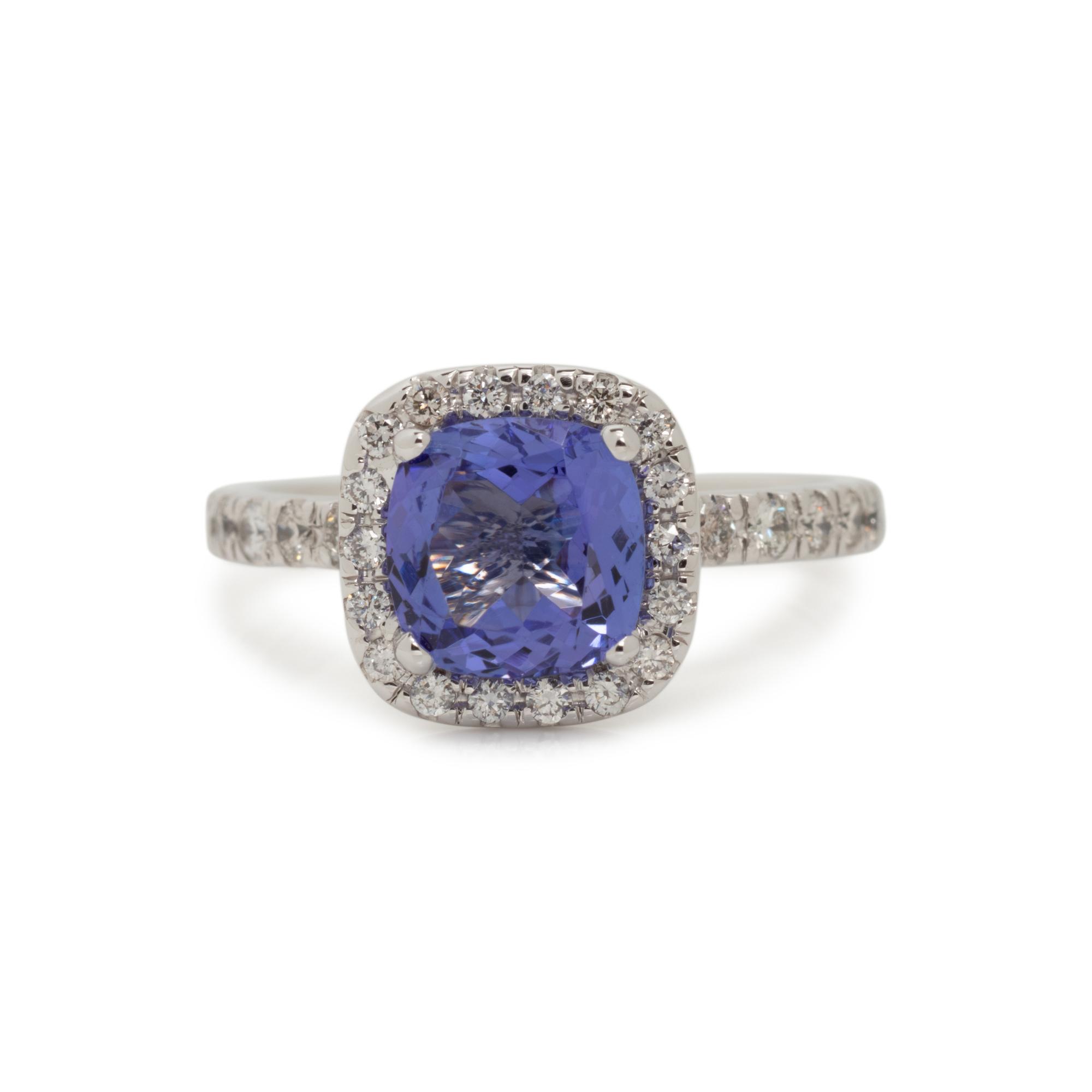TANZANITE AND DIAMOND RING