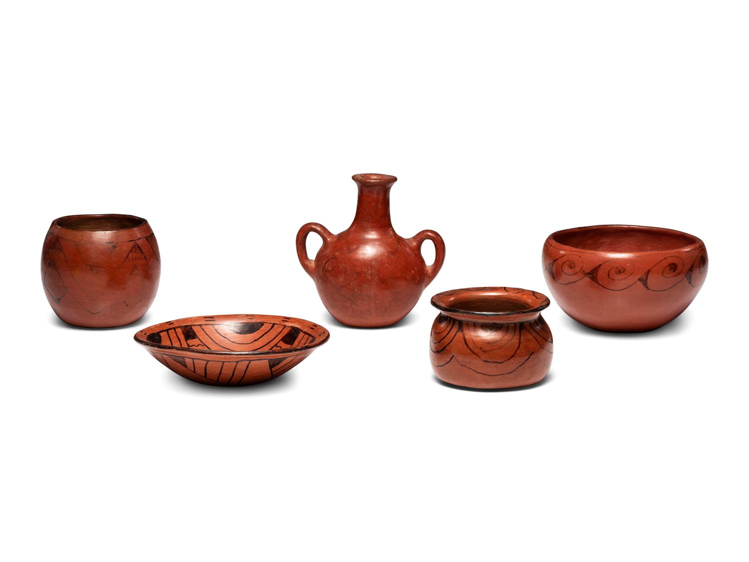 Collection of Maricopa Redware Pottery