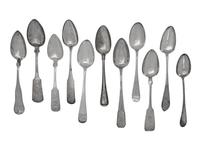 A Large Collection of American Silver and Coin Silver Flatware Articles