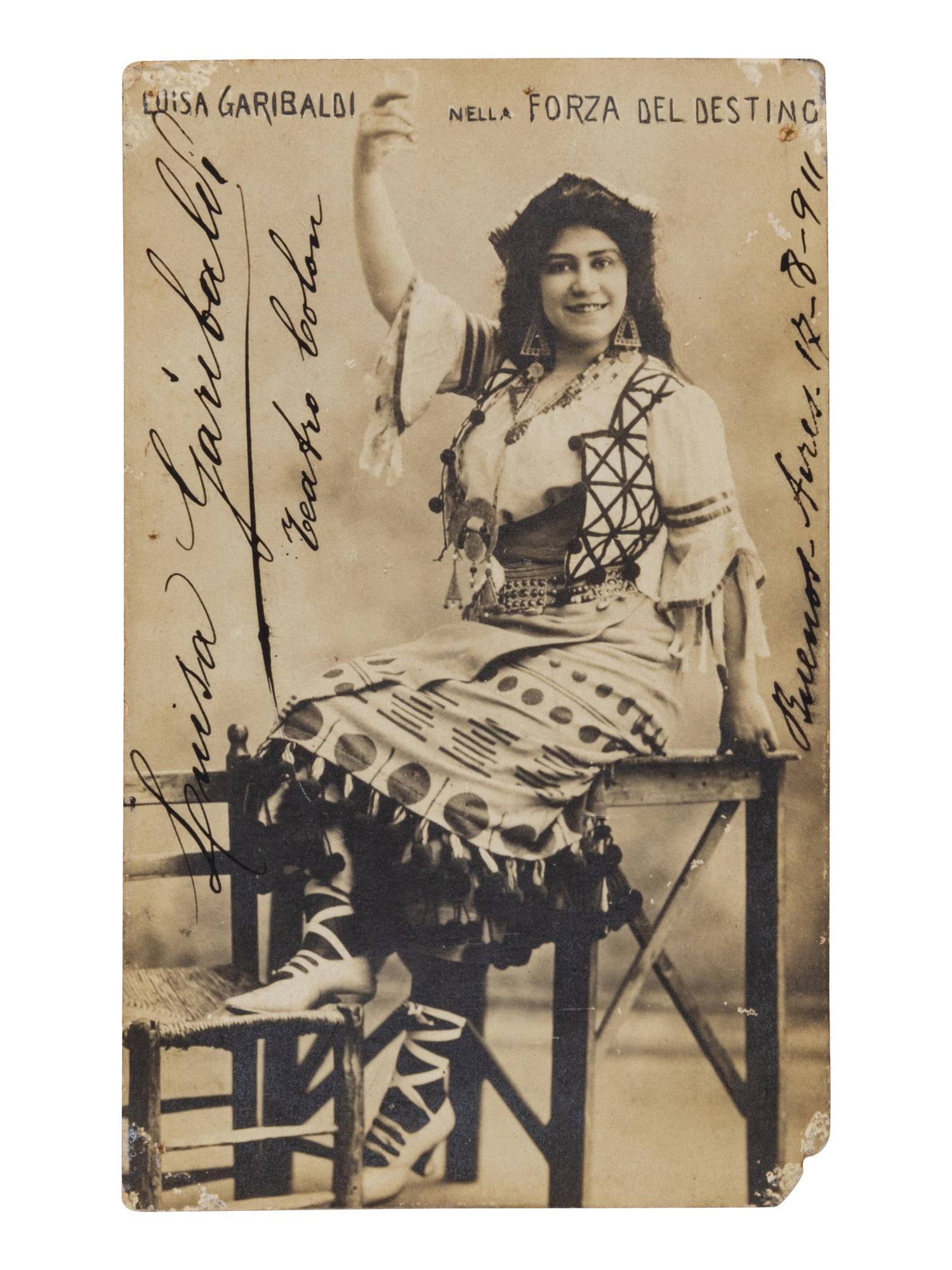 [19TH AND 20TH-CENTURY OPERA SINGERS]. A group of 7 photographs of opera singers from the 1890s-1900s, most signed, comprising images of: