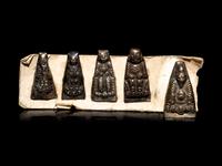 Nine Small Southeast Asian Silver Buddhist Votives