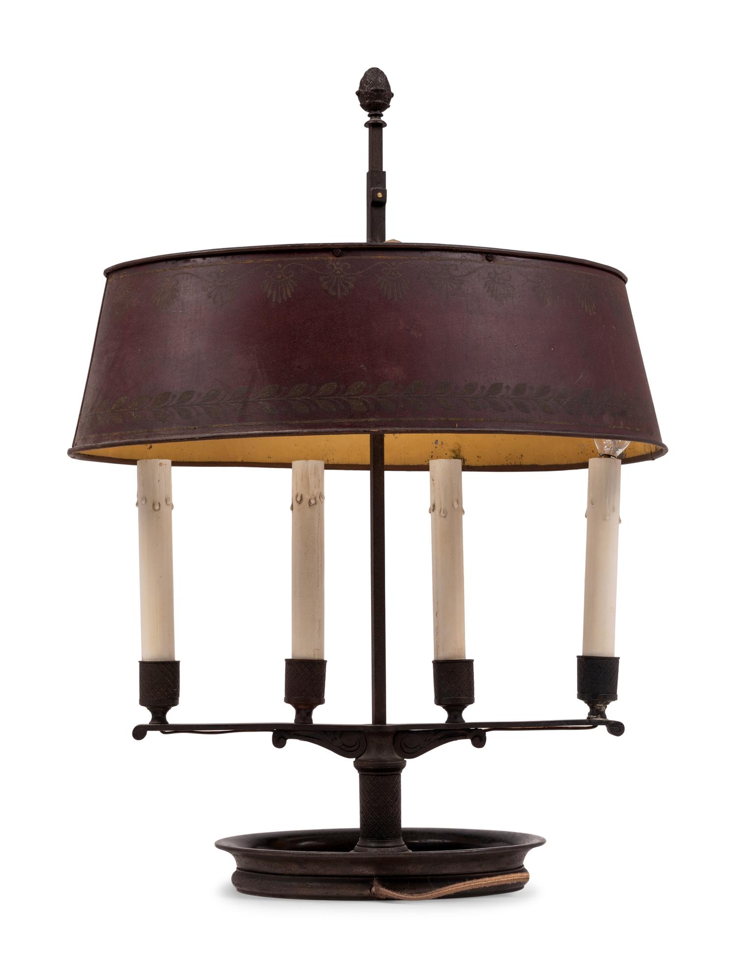 A French Tôle Bouillotte Lamp