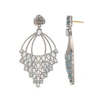 AQUAMARINE AND DIAMOND EARRINGS