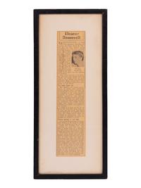 (History) ROOSEVELT, Eleanor (1884-1962). “My Day.” United Feature Syndicate Inc.: 1945.