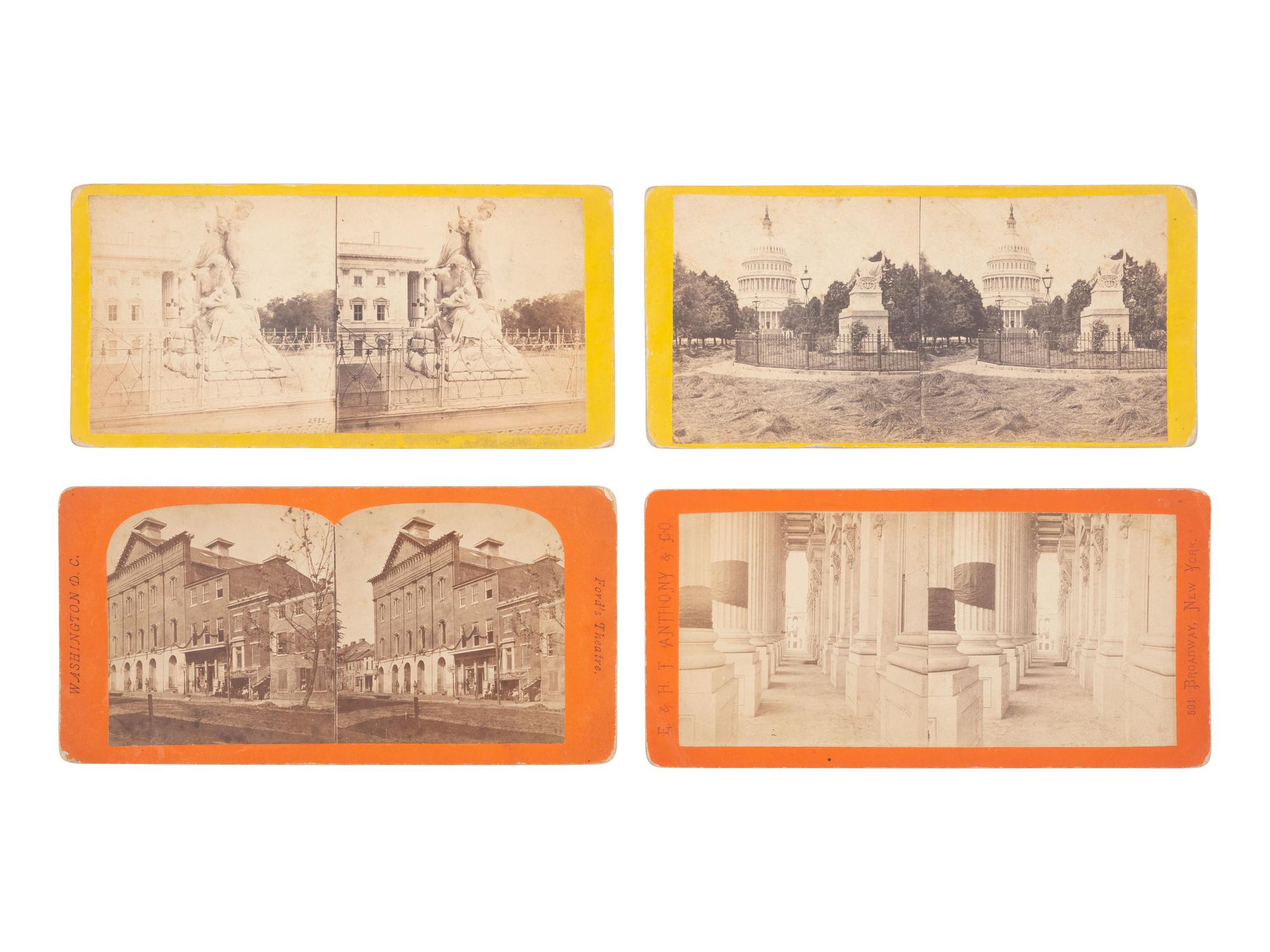 [LINCOLN, Abraham (1809-1865)]. The Lincoln funeral in WASHINGTON. 10 stereoviews, incl. procession.