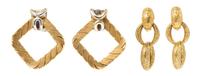 A Collection of Gold Earclips, 44.10 dwts.