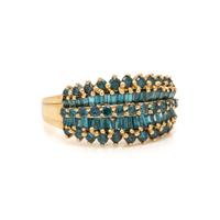 Two Treated Blue Diamond Rings