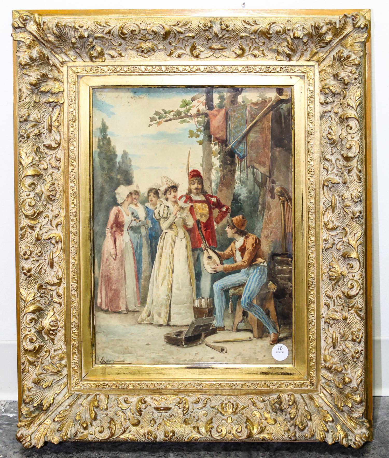 Giacomo Campi, (Italian, 1846-1921), Minstrel