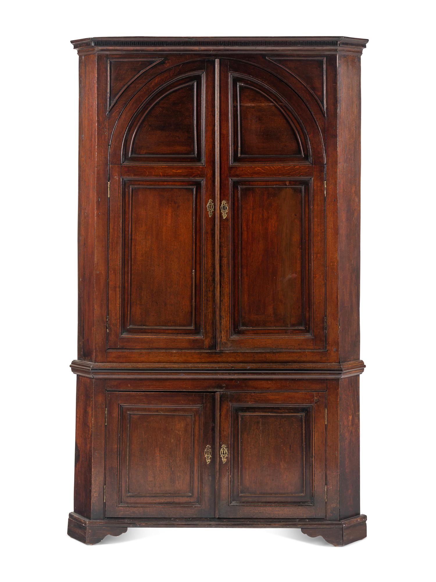 A George II Mahogany Corner Cabinet