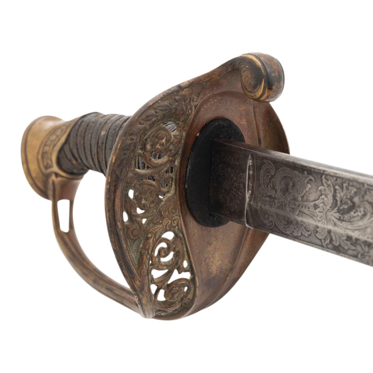 Schuyler, Hartley & Graham 1850 Foot Officers Sword of Capt. Charles Amory - 24th Mass Infantry - POW at The Crater