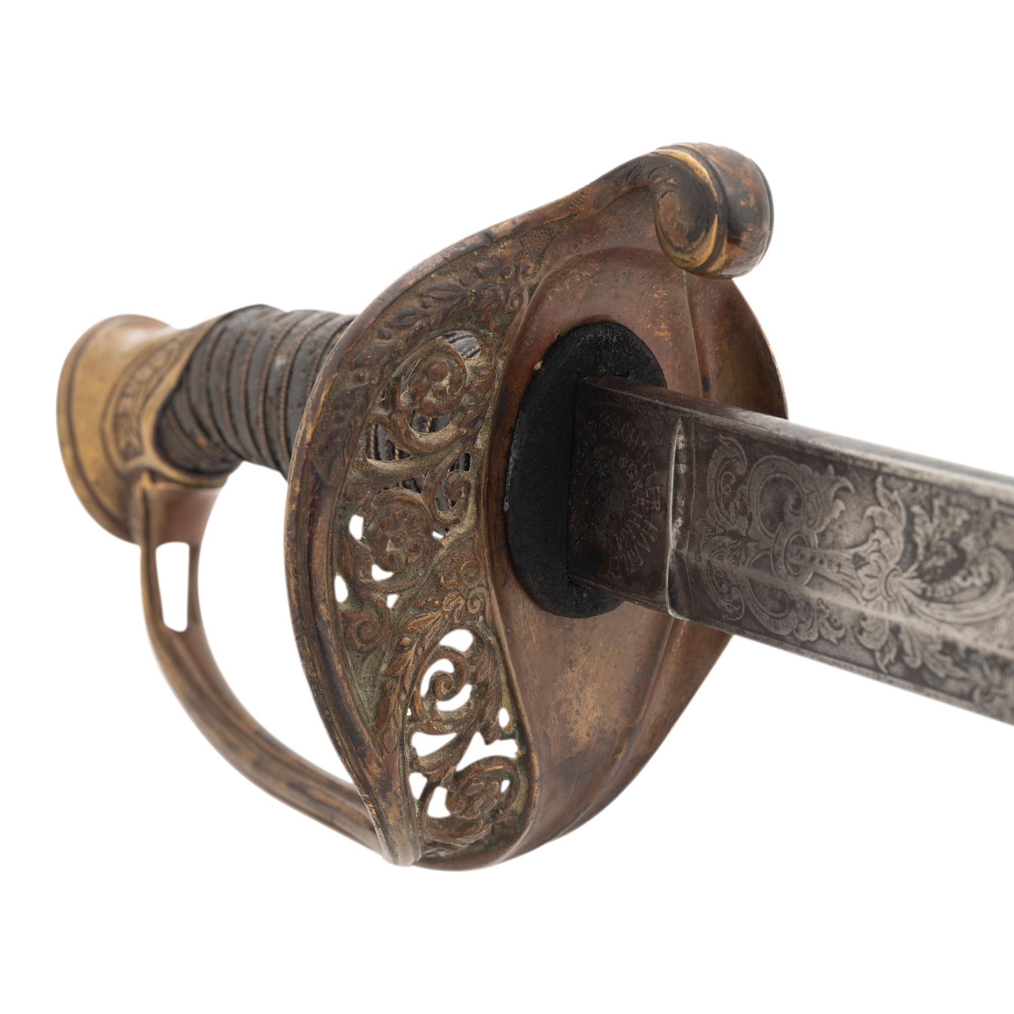Schuyler, Hartley & Graham 1850 Foot Officers Sword of Capt. Charles Amory - 24th Mass Infantry - POW at The Crater