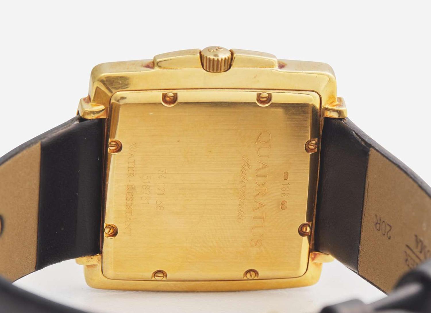 A Men's 18K Yellow Gold Corum Quadratus Watch