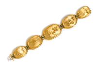 An 18 Karat Yellow Gold and Emerald 'Athena' Bracelet, SeidenGang, 28.40 dwts.