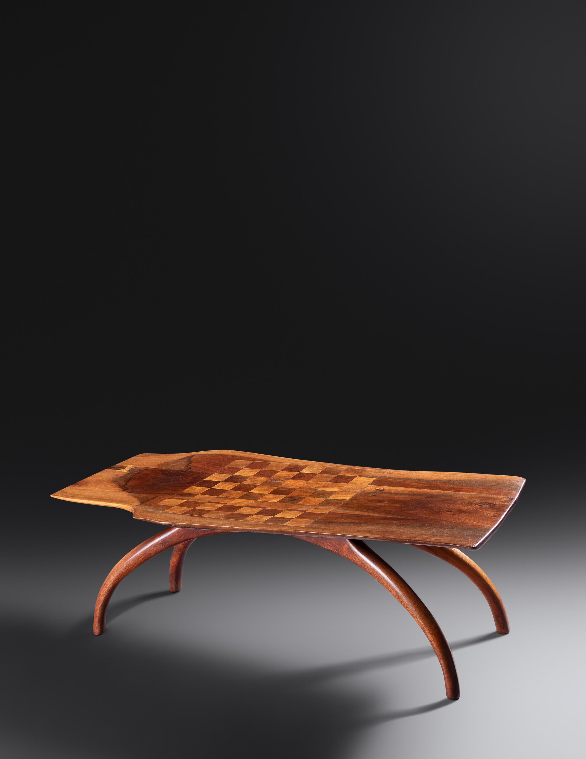 Coffee Table with Chessboard inlay, 1968 Arthur Espenet Carpenter archives #6864