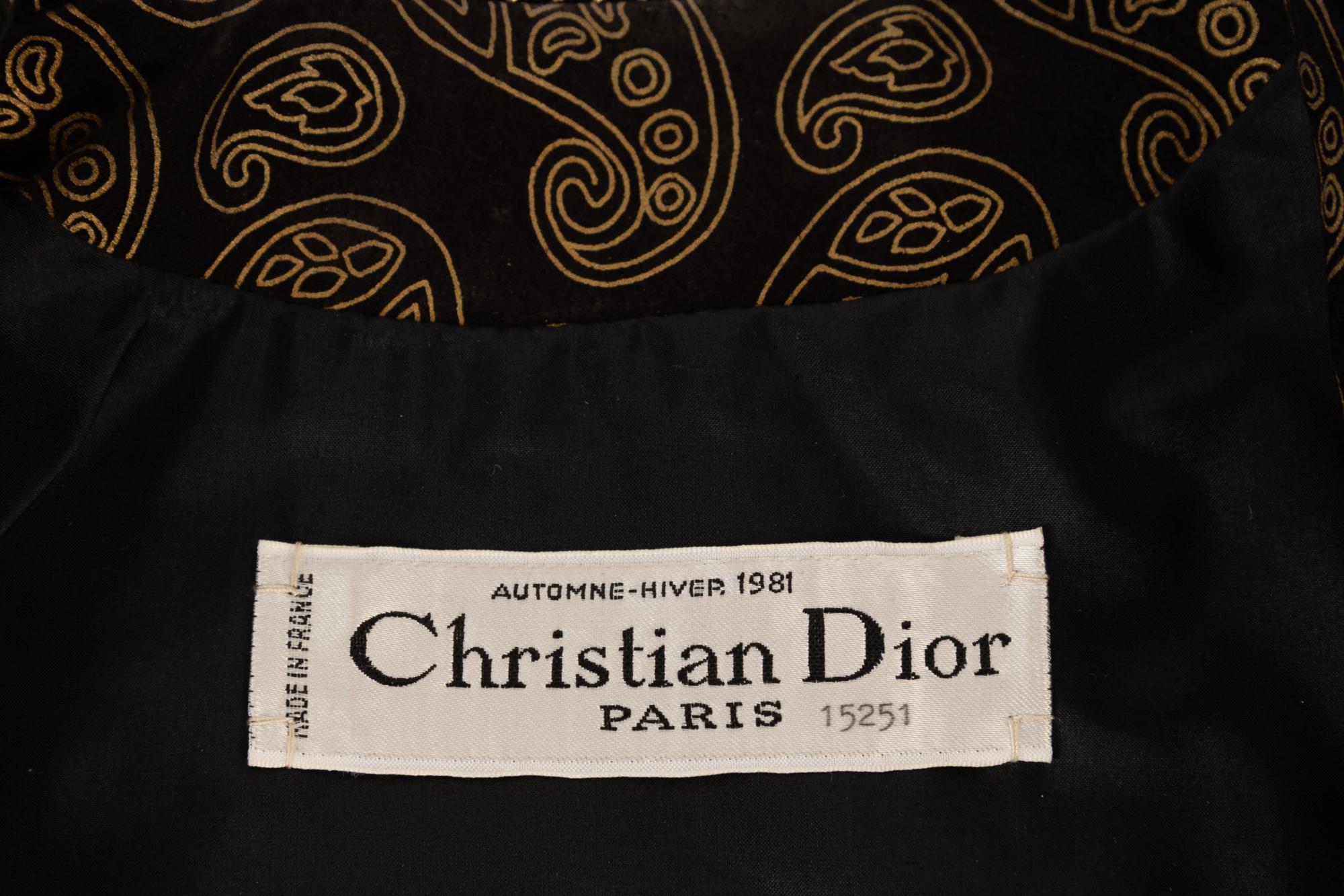 Christian Dior Haute Couture Four-Piece Wrap Dress and Jacket Ensemble with Two Belts, Fall/Winter 1981