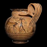 A Greek Geometric Style Black-Figured Vessel