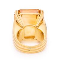 British, Citrine and Yellow Gold Ring