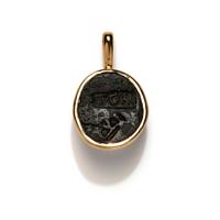 A Thracian Bronze Coin — Set in a gold pendant