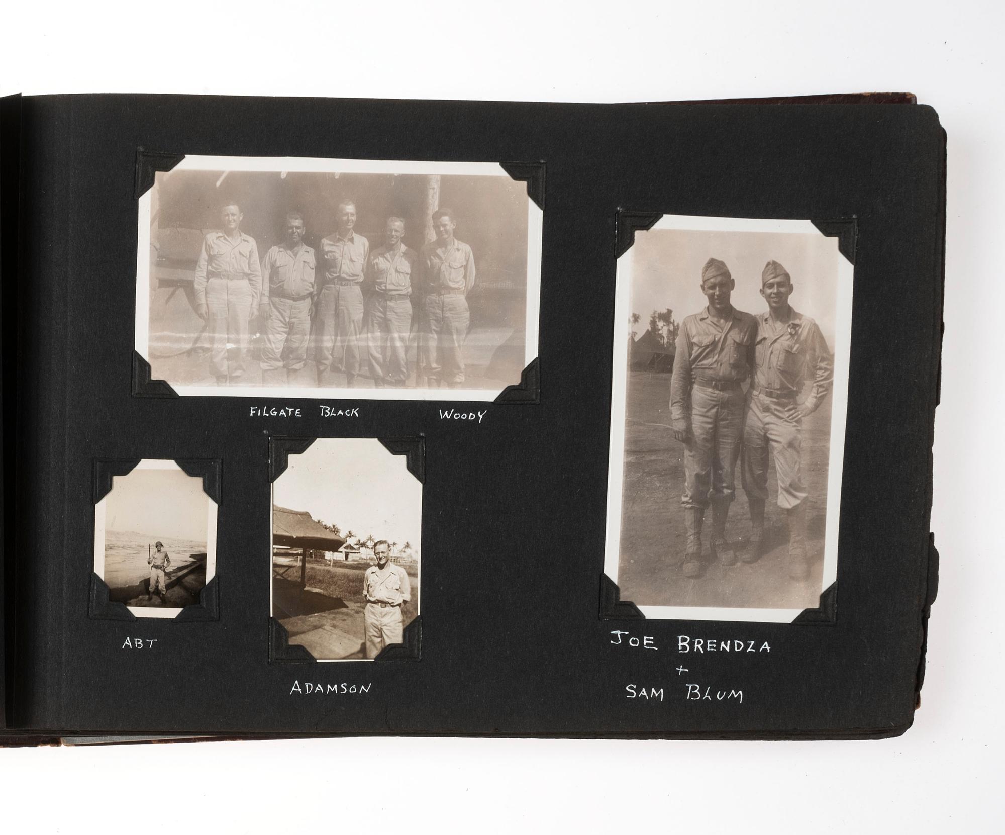 [WORLD WAR II]. Photograph album detailing the experiences of two Indiana military units in the Pacific Theater. Oro Bay, New Guinea, and Tacloban & Leyte, Philippines: n.p., 1944-1945.