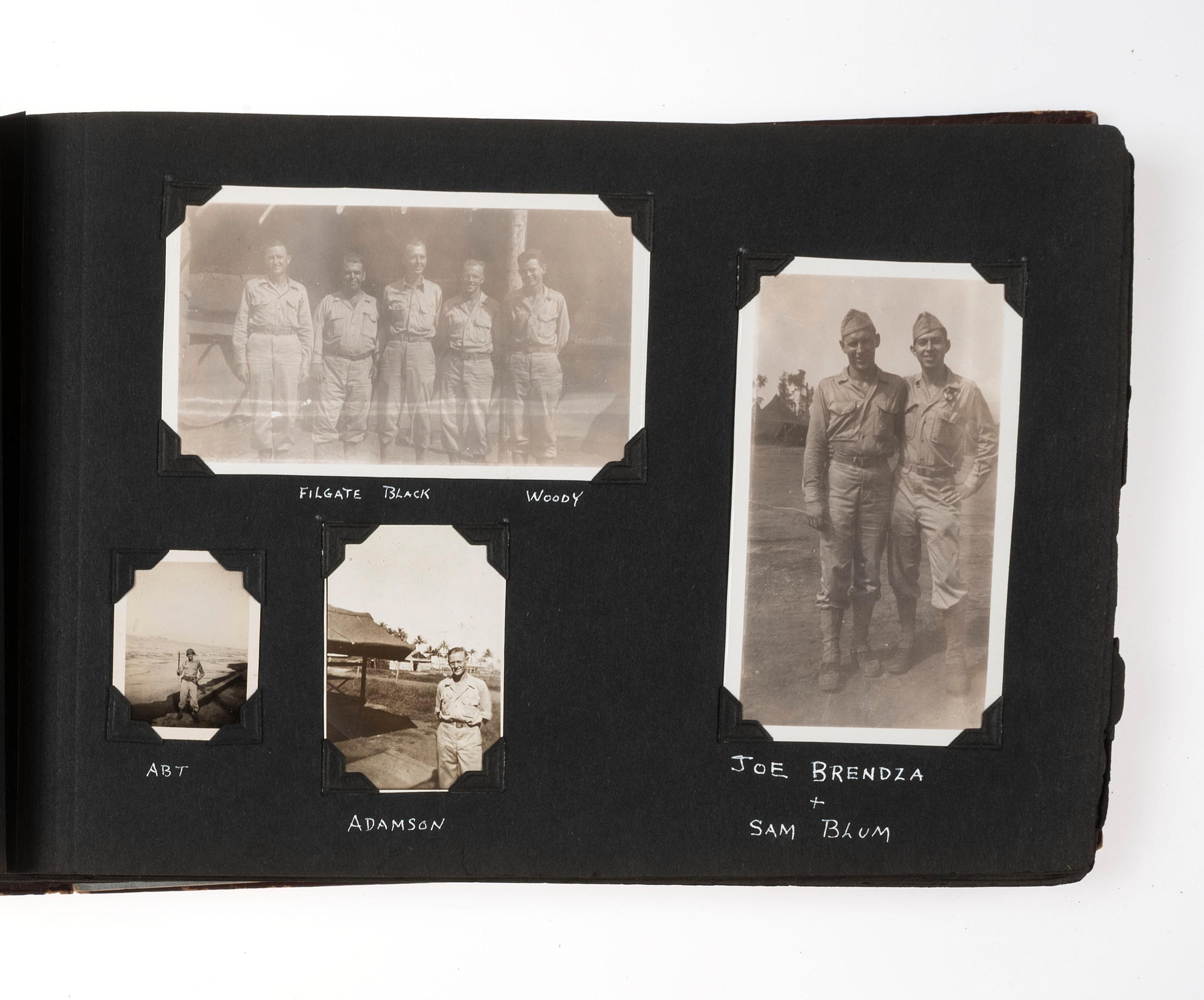 [WORLD WAR II]. Photograph album detailing the experiences of two Indiana military units in the Pacific Theater. Oro Bay, New Guinea, and Tacloban & Leyte, Philippines: n.p., 1944-1945.