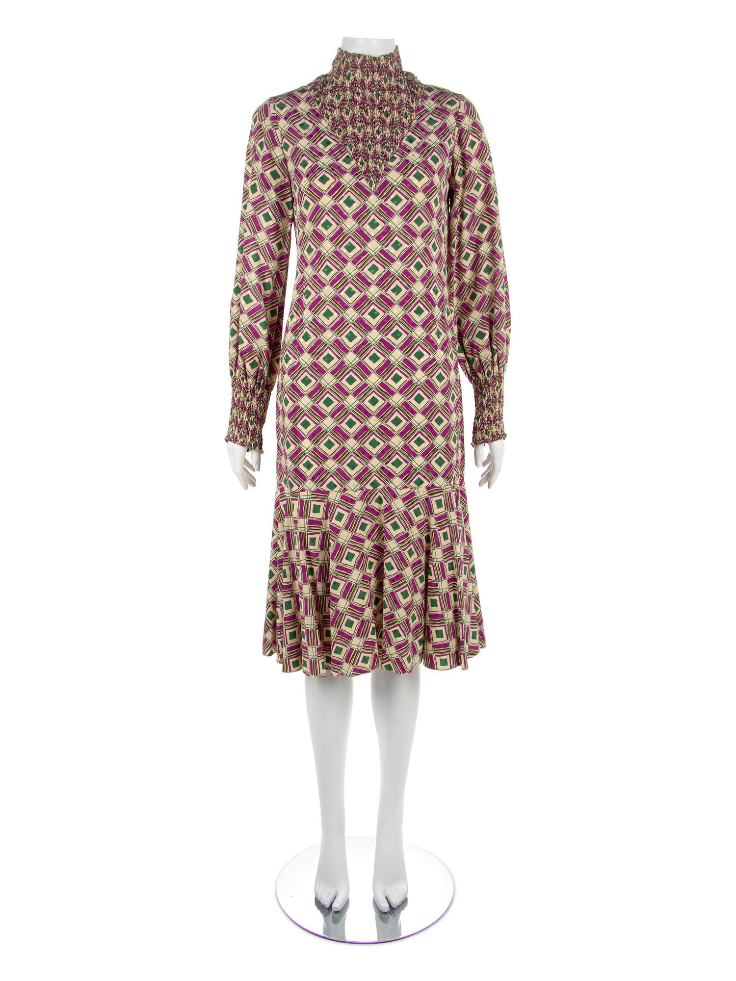 Galanos Day Dress, 1970s