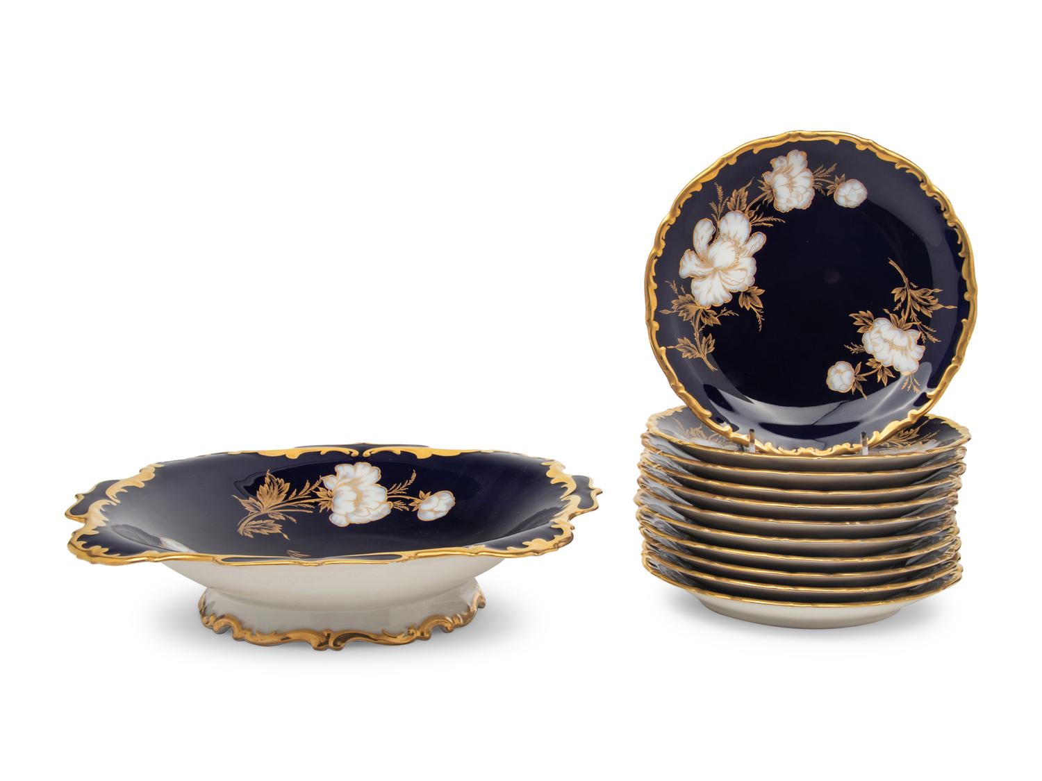 A Hutschenreuther Porcelain Dessert Service