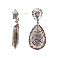GEMSTONE AND DIAMOND EARRINGS