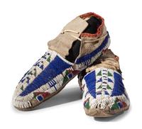 Sioux Beaded Hide Moccasins