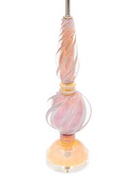 A Pair of Marbro Table Lamps with Seguso Murano Glass