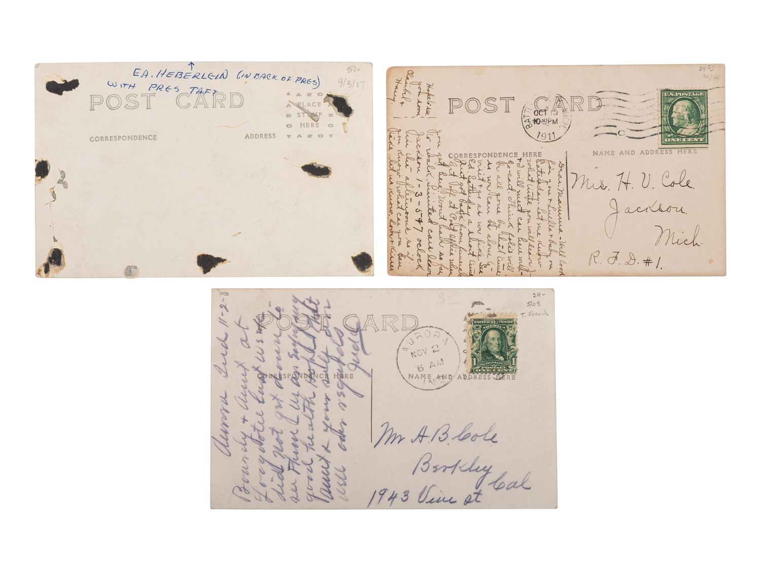 ROOSEVELT, Theodore and W.H. TAFT presidential and campaign photographs and ephemera.