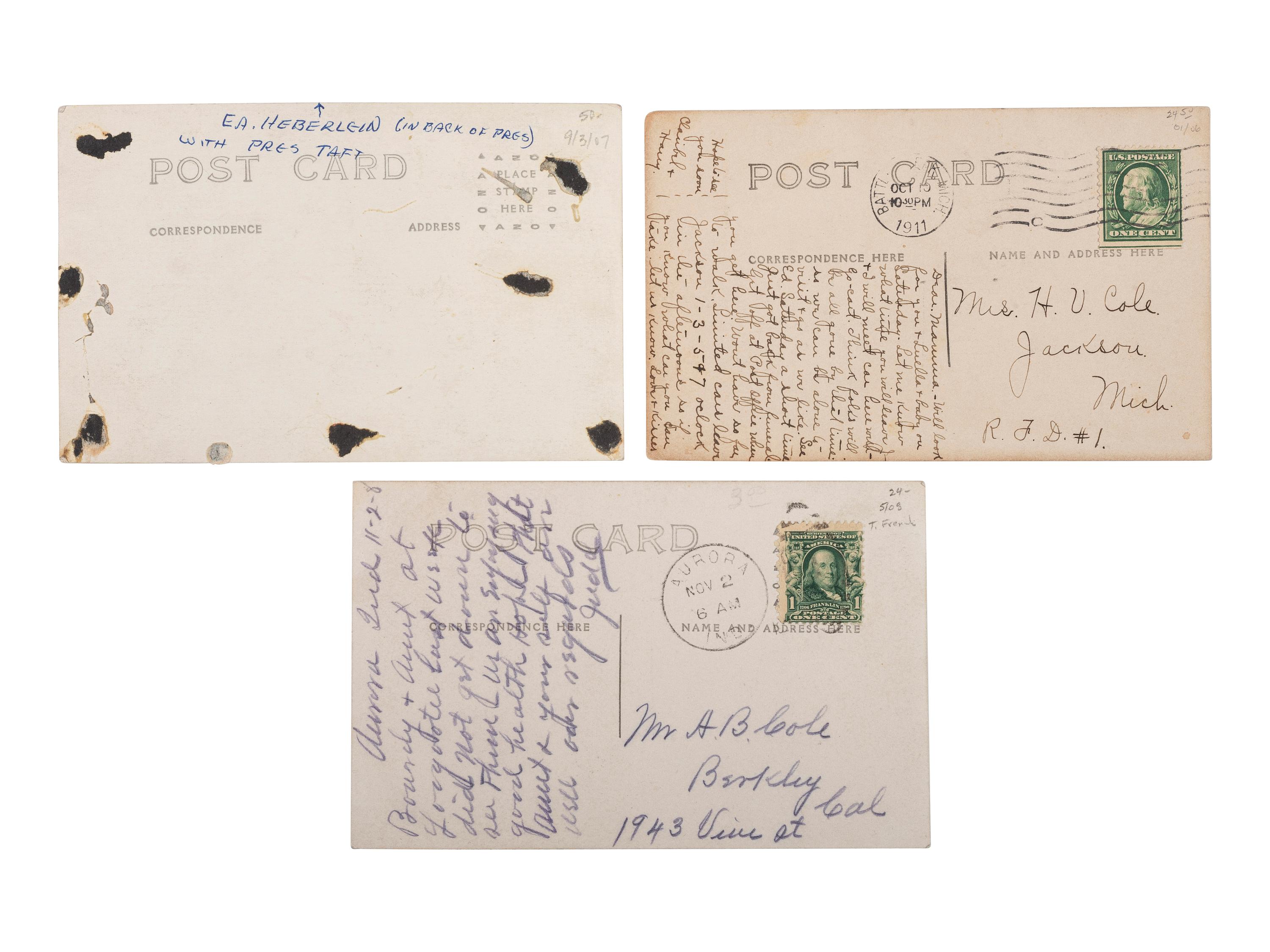ROOSEVELT, Theodore and W.H. TAFT presidential and campaign photographs and ephemera.
