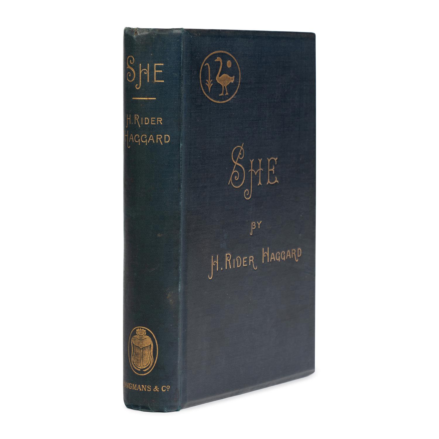 Haggard, H. Rider (1856-1925). She. A History of Adventure . London: Longmans, Green and Co., 1887.