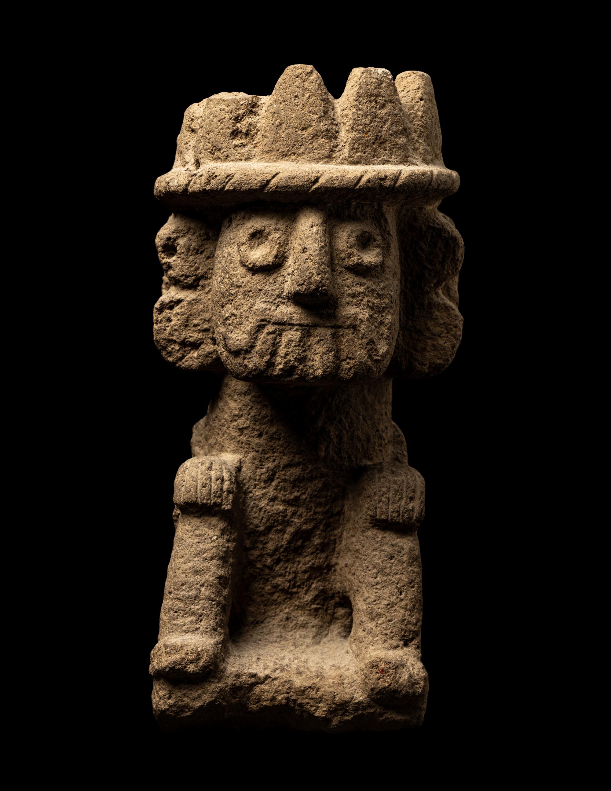 A Tlaloc Stone Figure