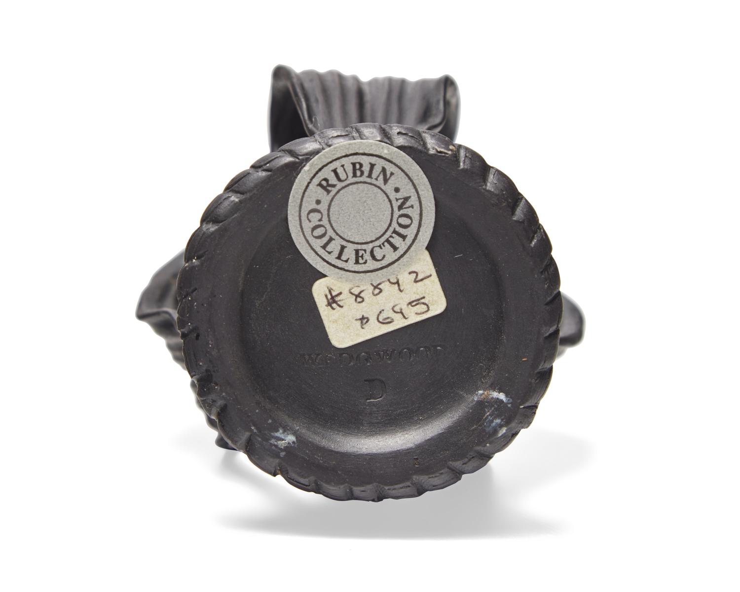 A Wedgwood Black Basalt Cornhusk Bud Vase