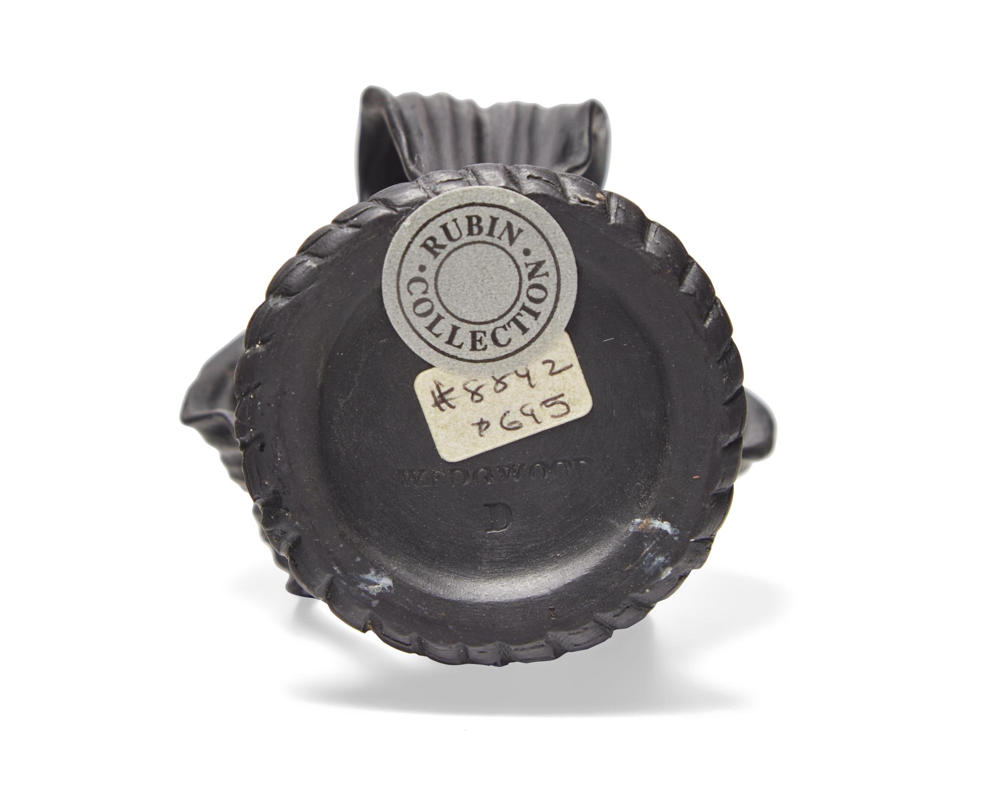 A Wedgwood Black Basalt Cornhusk Bud Vase