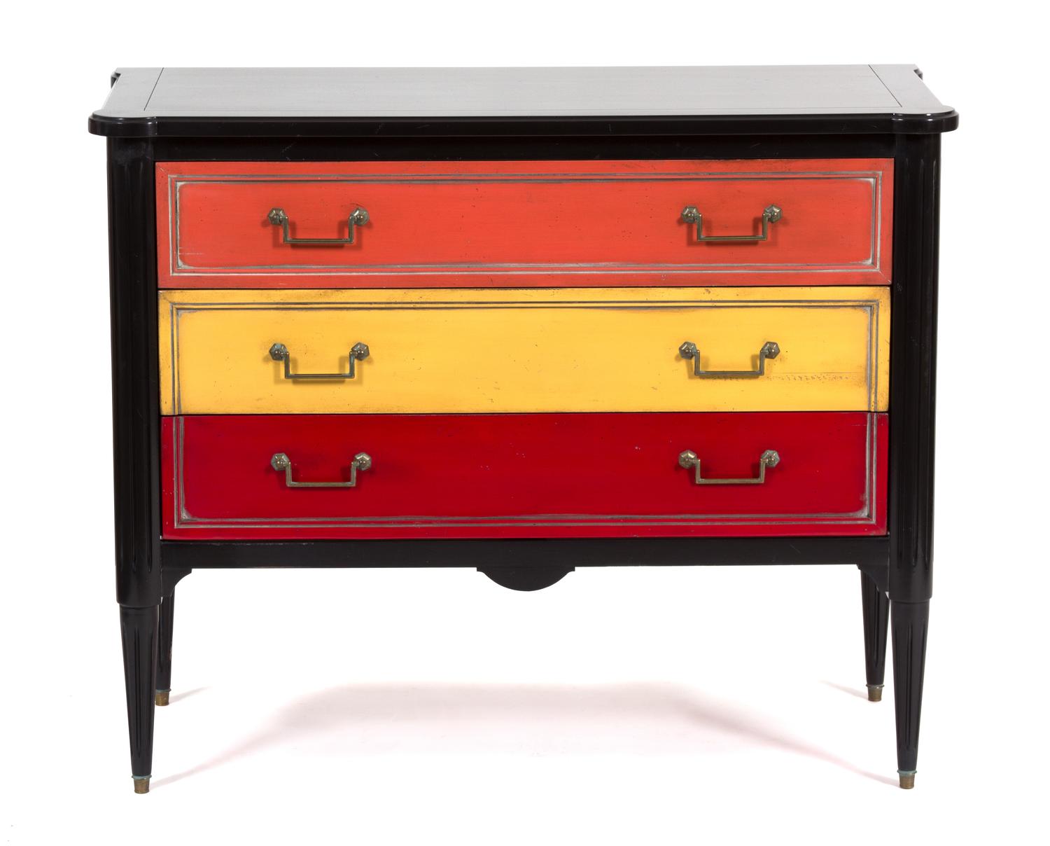 A Chest of Three Drawers Height 37 x width 39 inches. — 20TH CENTURY by GRANGE