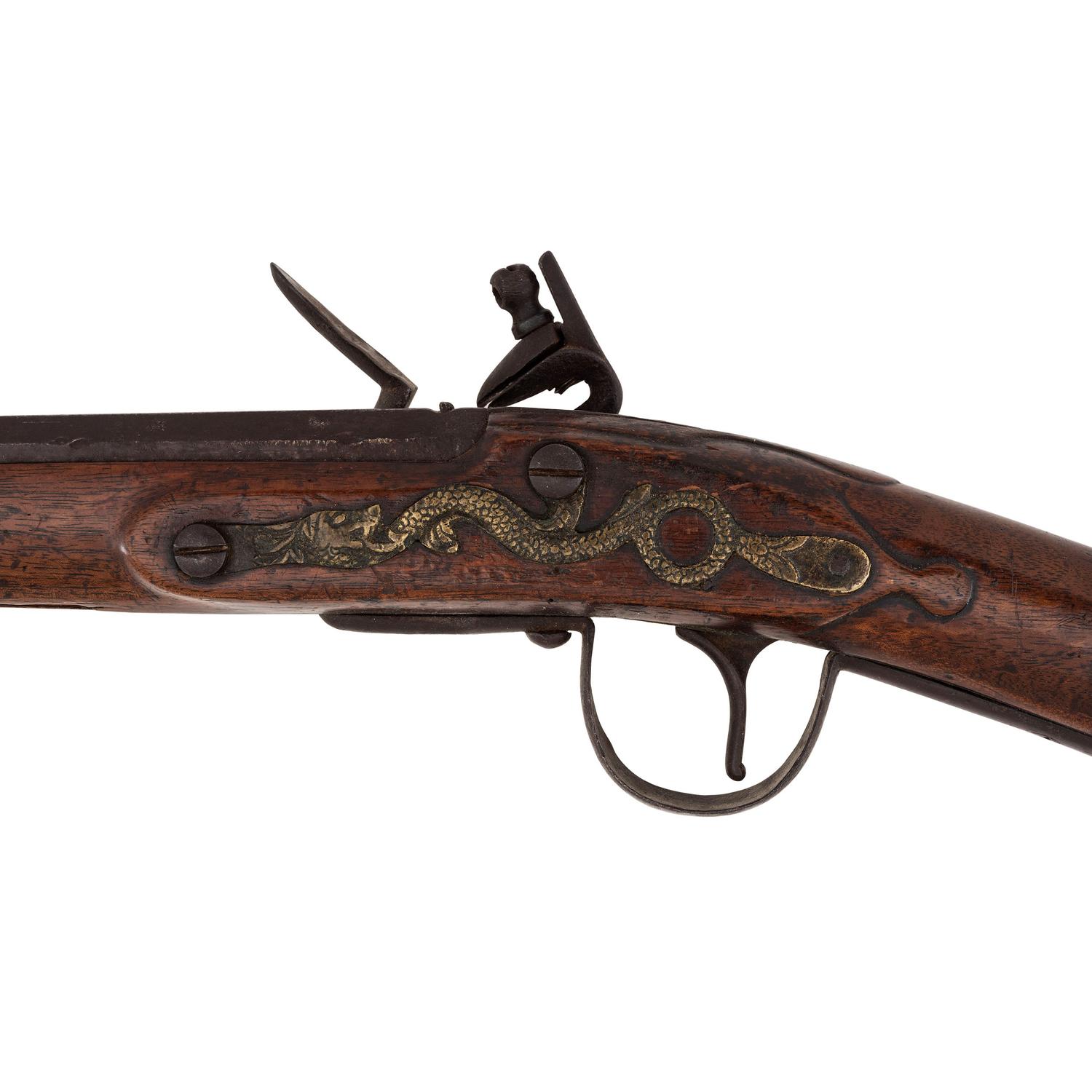 Period Shortened Flintlock Northwest Trade Gun by Leman