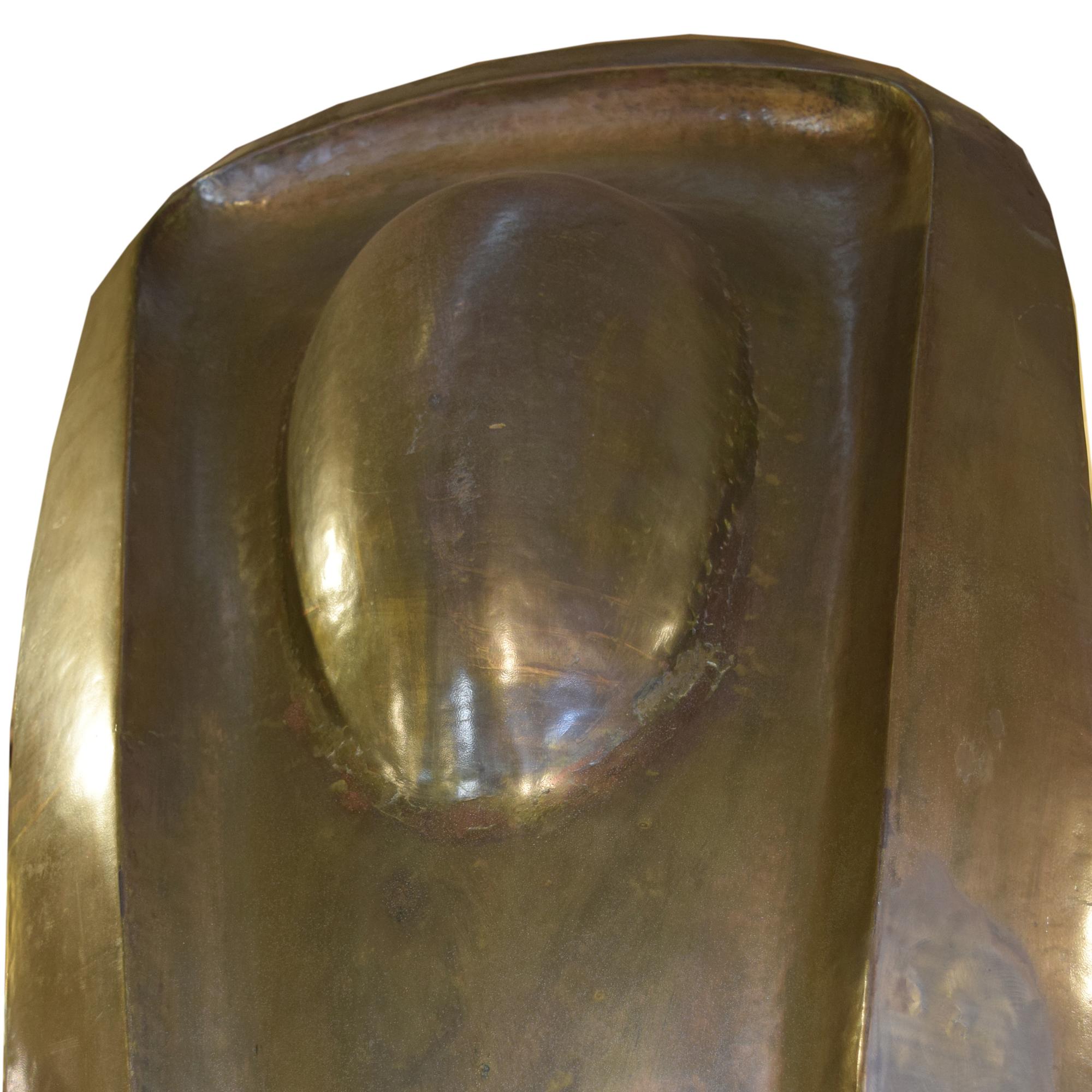 A Modernist Brass Sculpture 29" W x 25" D x 94" H — Germany, Mid-20th Century