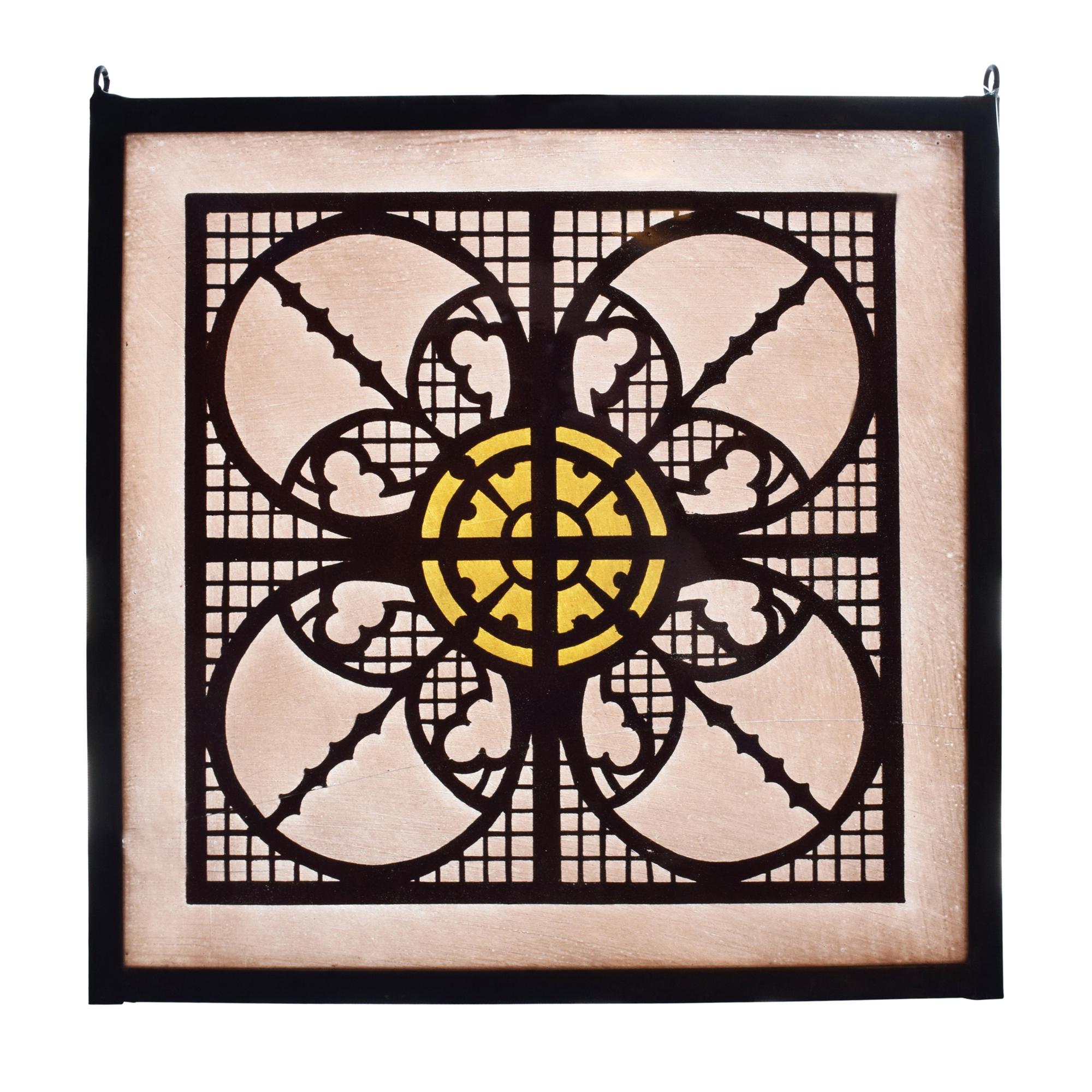 A Drehobl Brothers Art Glass Window 10.5" W x .25" D x 10.5" H — United States, Circa 1920