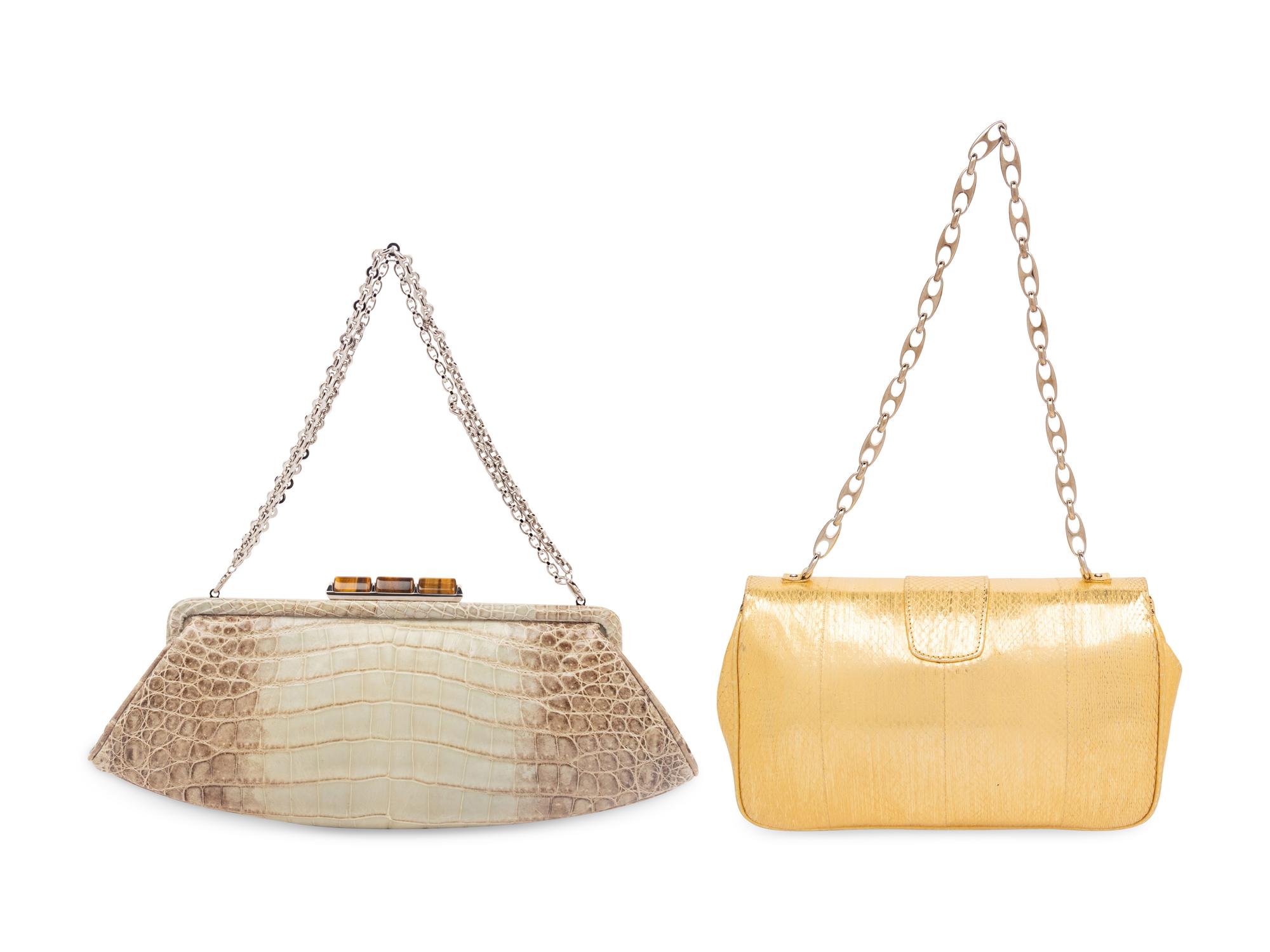 Two Ferragamo Exotic Skin Bags