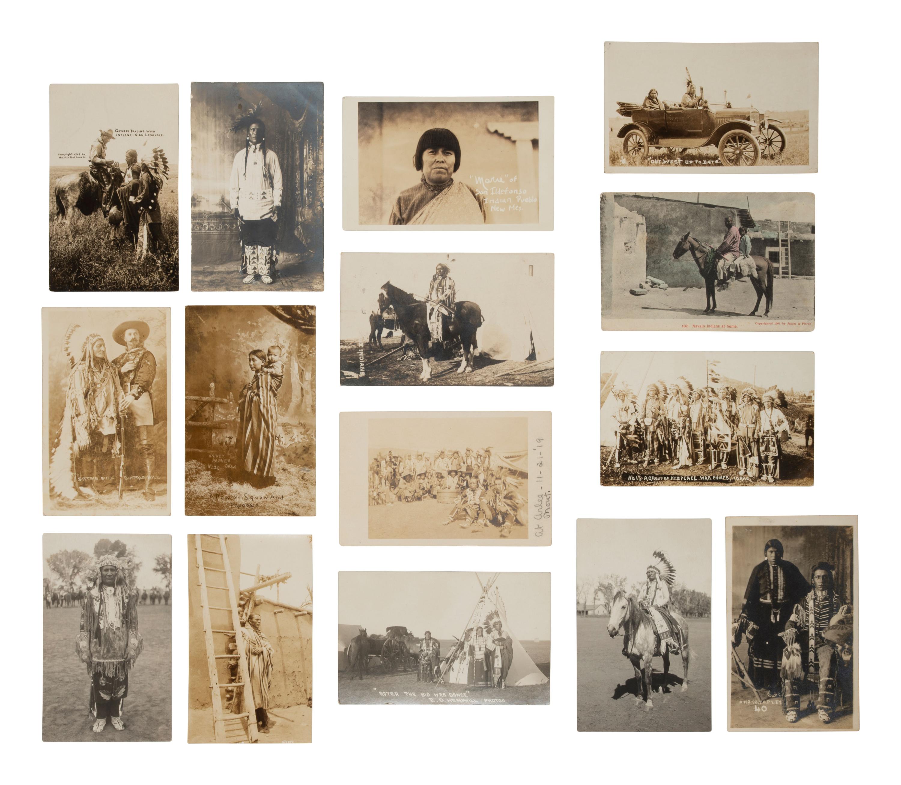 [NATIVE AMERICANS]. A group of 45+ postcards of Native Americans, incl. real photo postcards.