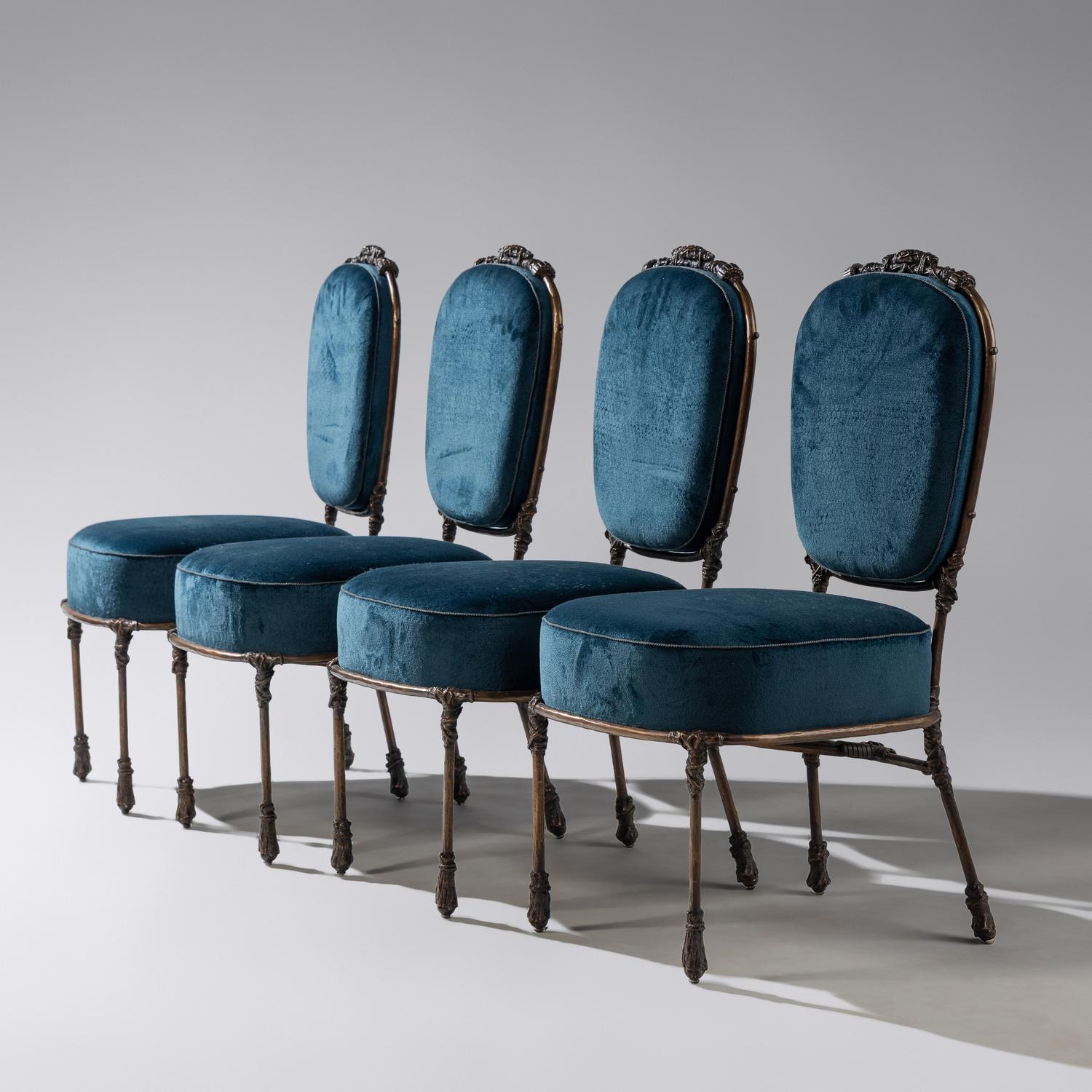 Set of four 'Congo' dining chairs, 2017 Editioned by David Gill, London